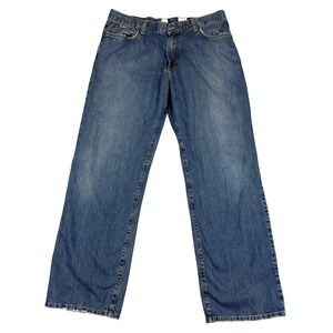 Lucky Brand Jeans Mens 36 (36x31.5) Blue Dungarees Gene Monesano Denim USA Made